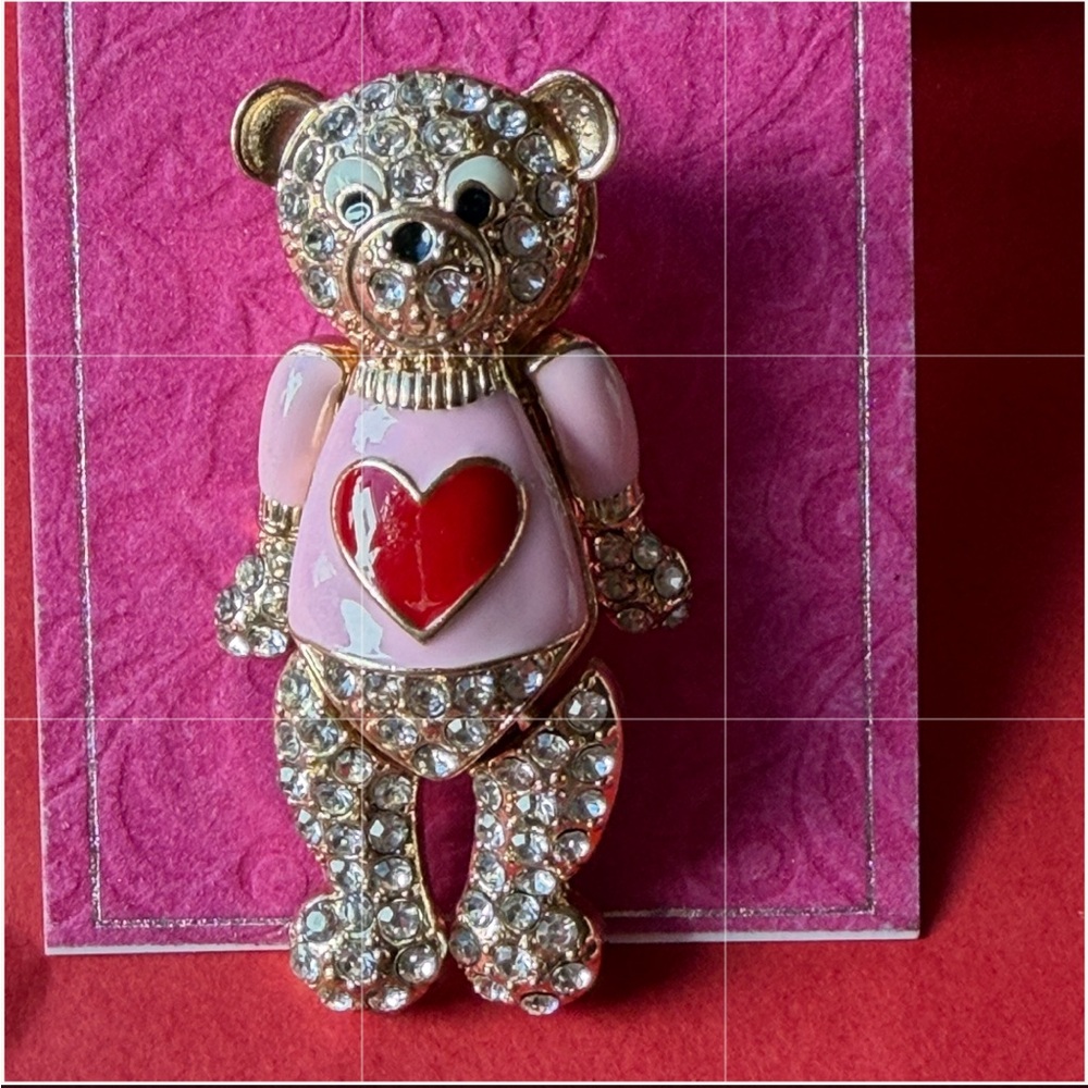 🧸❤️🧸HOLIDAY LANE SPARKLING TEDDY BEAR BROOCH 🧸 NWT 🧸❤️🧸 - Picture 16 of 16